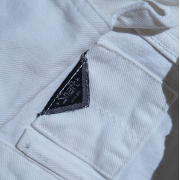 Shaft Jeans White Type 2 Unisex Denim jacket size L Made in Italy - Picture 5 of 7